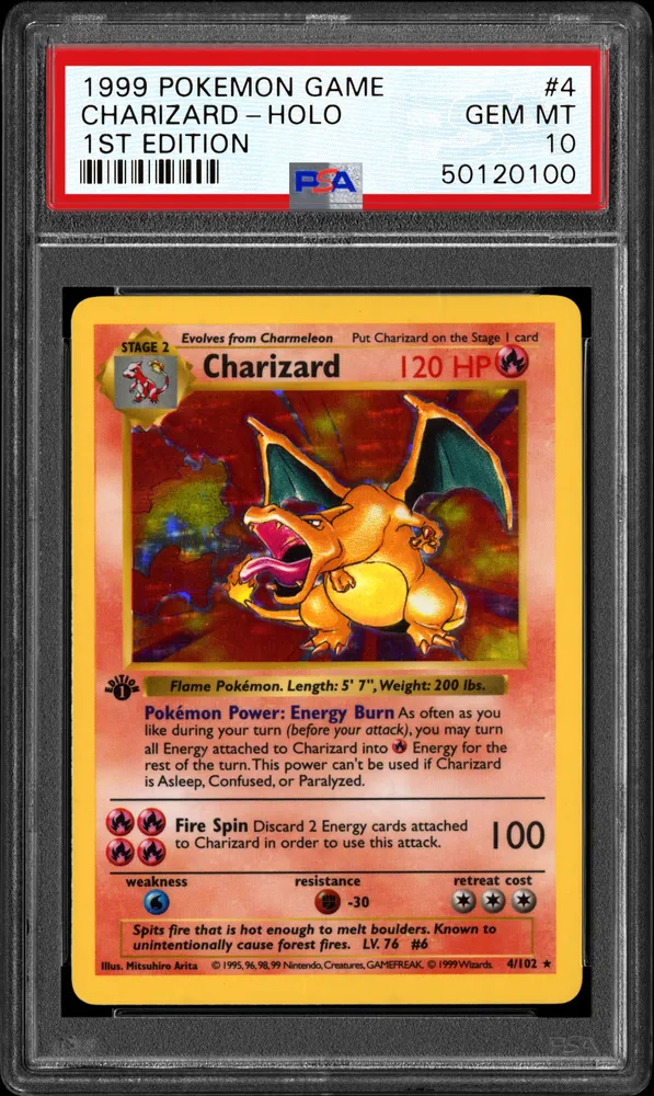  3 Charizard First Edition Shadowless